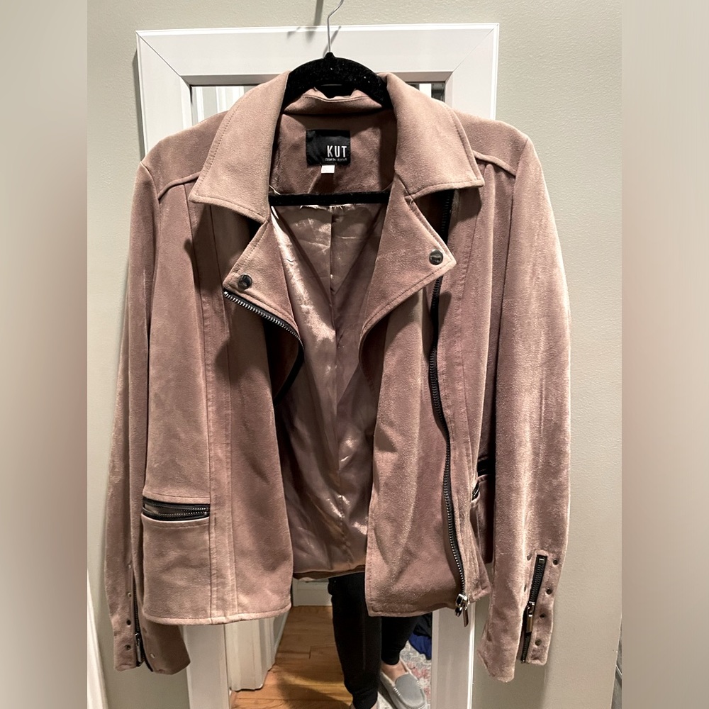 Kut from the Kloth faux suede moto jacket